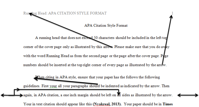apa format paper without title page