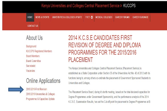 KUCCPS: Second Revision for Degree and Diploma courses for 2014 ...