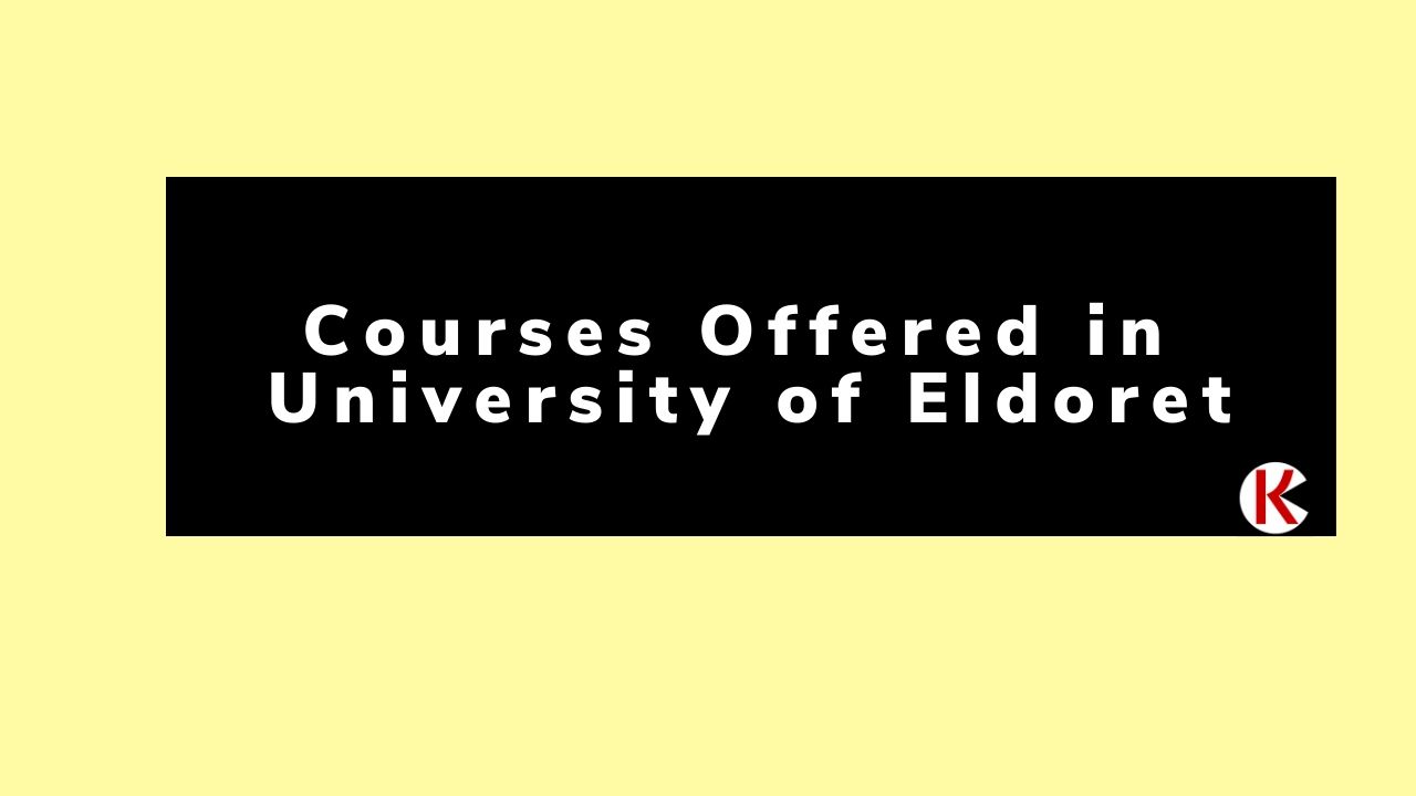 Courses offered in University of Eldoret