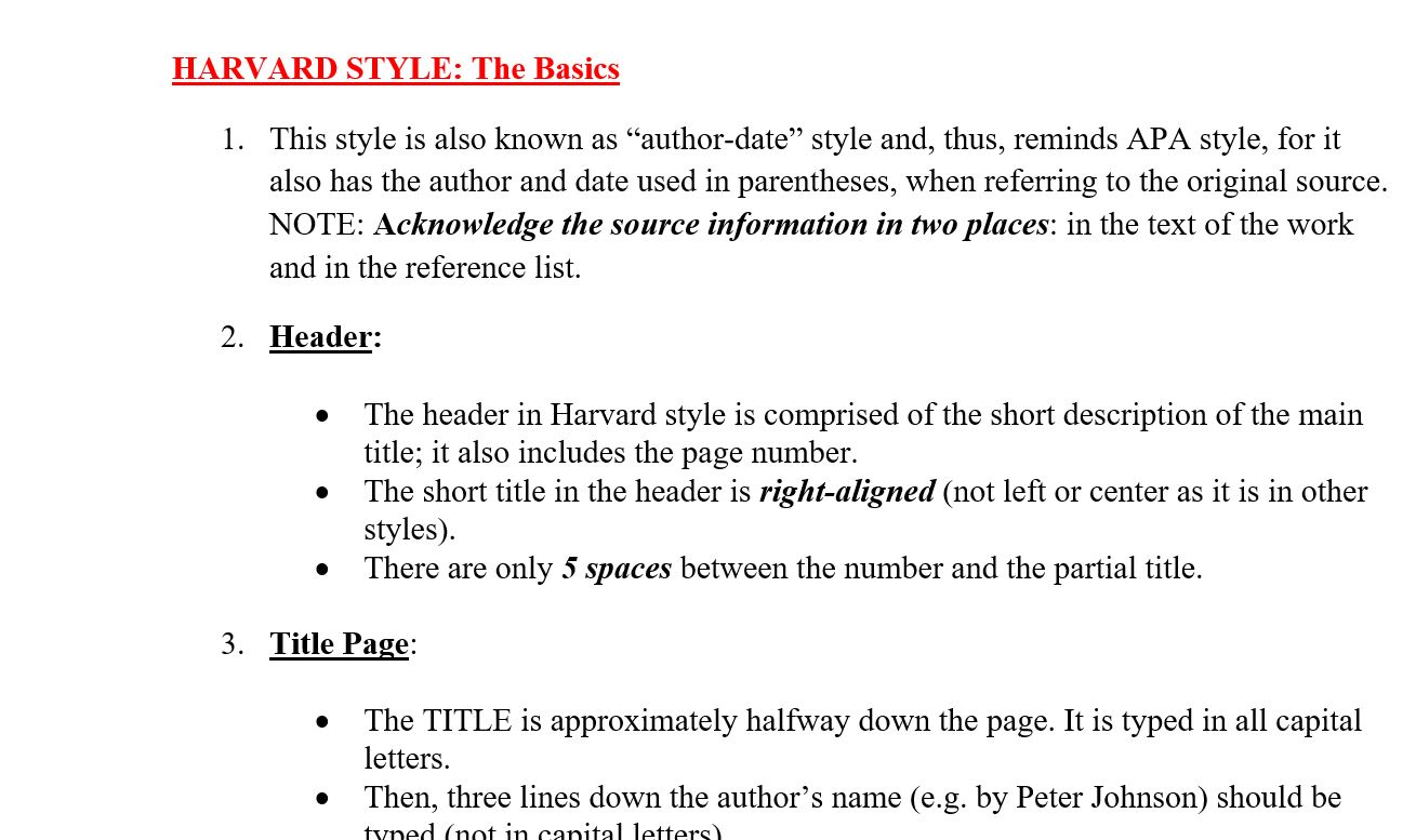 harvard style dissertation