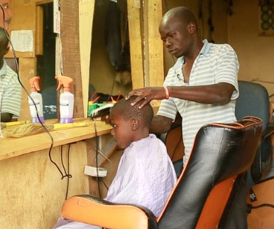 Young entrepreneur focus of the week is Buken Makokha who  earns big through his barber shop-Kinyonzi