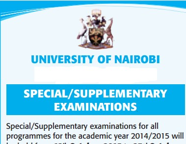 supplementary exams dates uon
