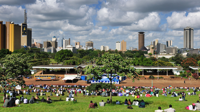 Nairobi City View from Uhuru Park, Kenya