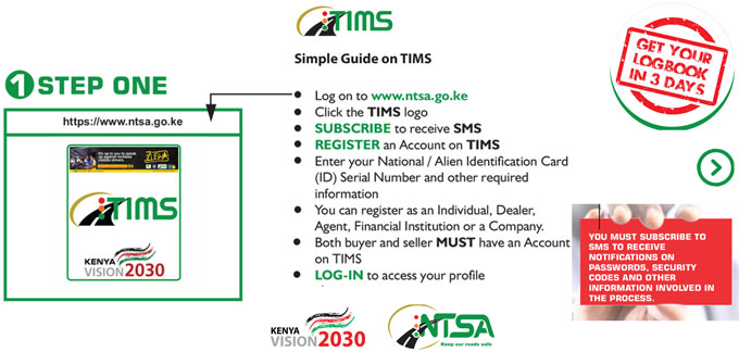 NTSA Kenya tims registration procedure