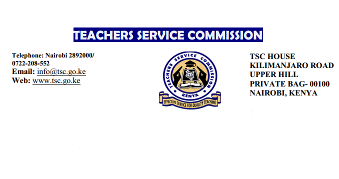 TSC circular clarification on teachers participation as elections officials