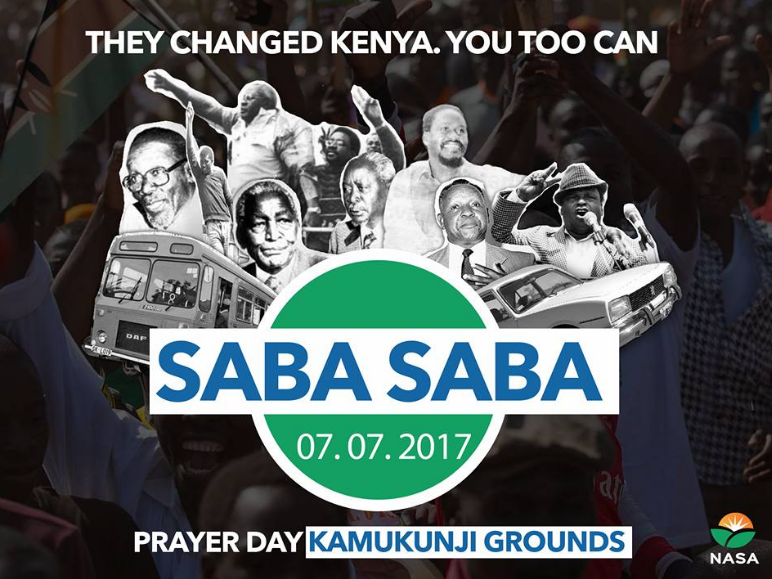 raila odinga saba saba rally statemement and speech 2017