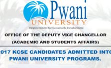 pwani university first year opening dates and admission letters