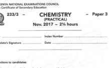 How to pass Chemistry KCSE Exams in Kenya and past papers