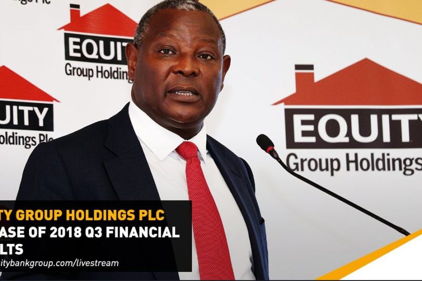 Equity Bank Q3 Financial Results for 2018 and income reports for the month ended September 2018