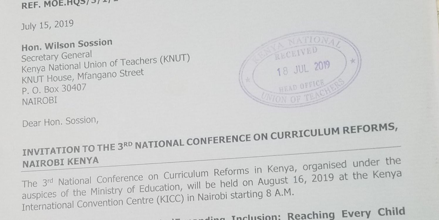 KNUT SG Wilson Sossion to CBC Training Conference at KICC