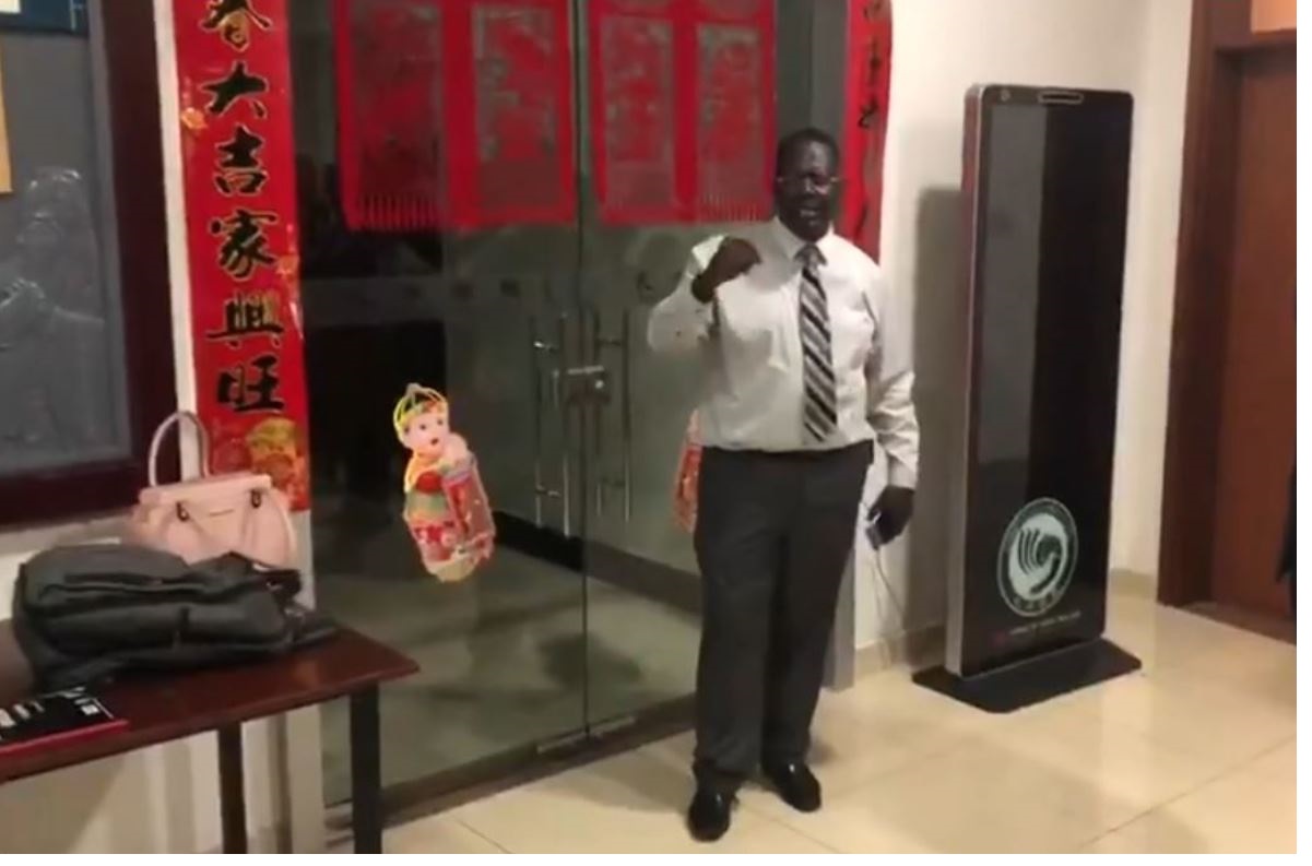 University of Nairobi Lecturer Dr. Richard Bosire protesting Chinese take over of lecture halls