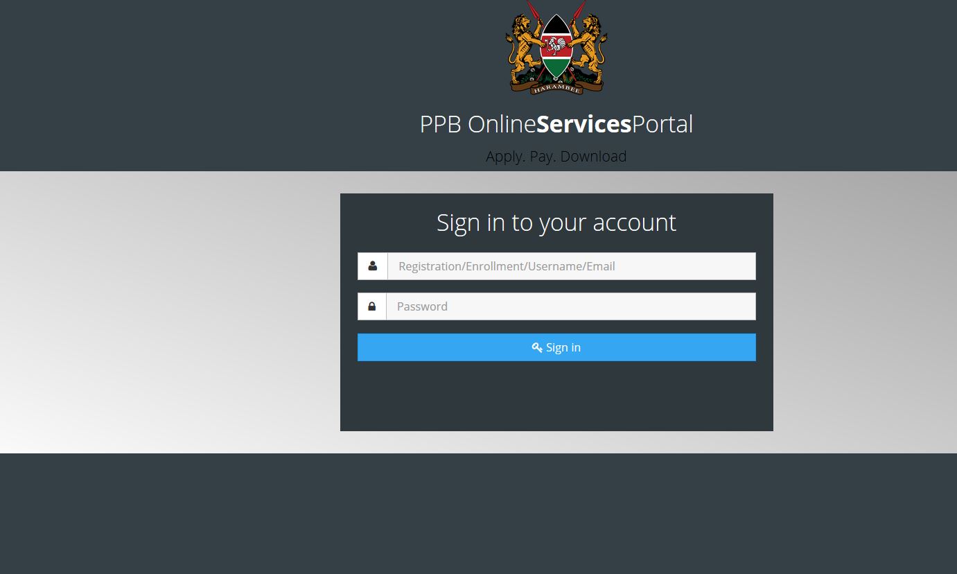 PPB portal website Registration, login and license renewal guide