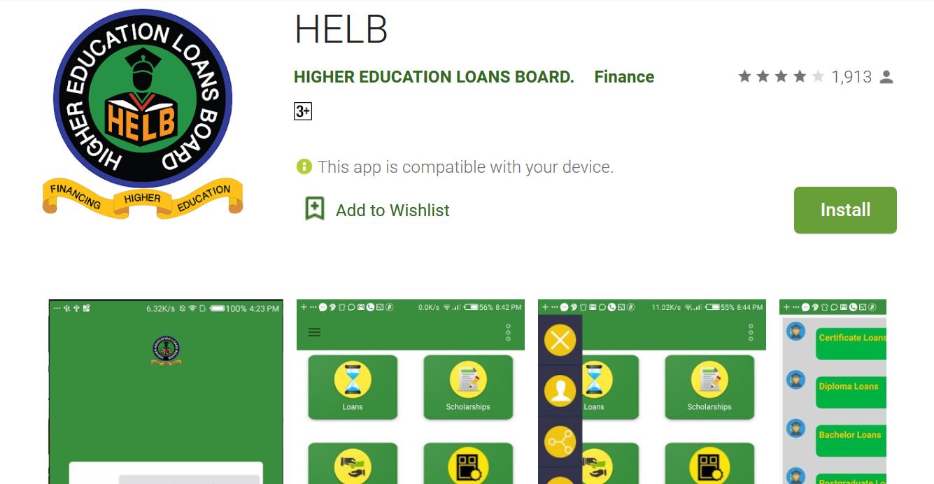 helb loan mobile app registration and application process