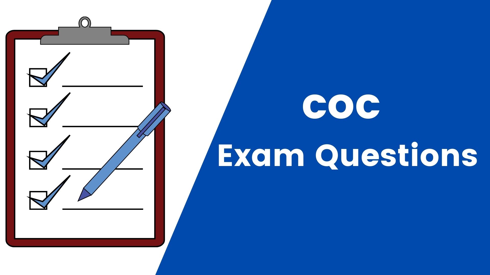 COC exam questions of past papers