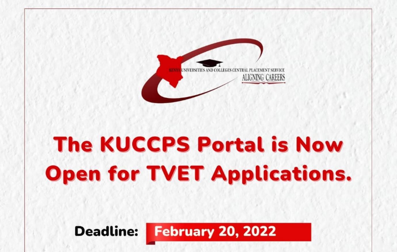 KUCCPS TVET courses application