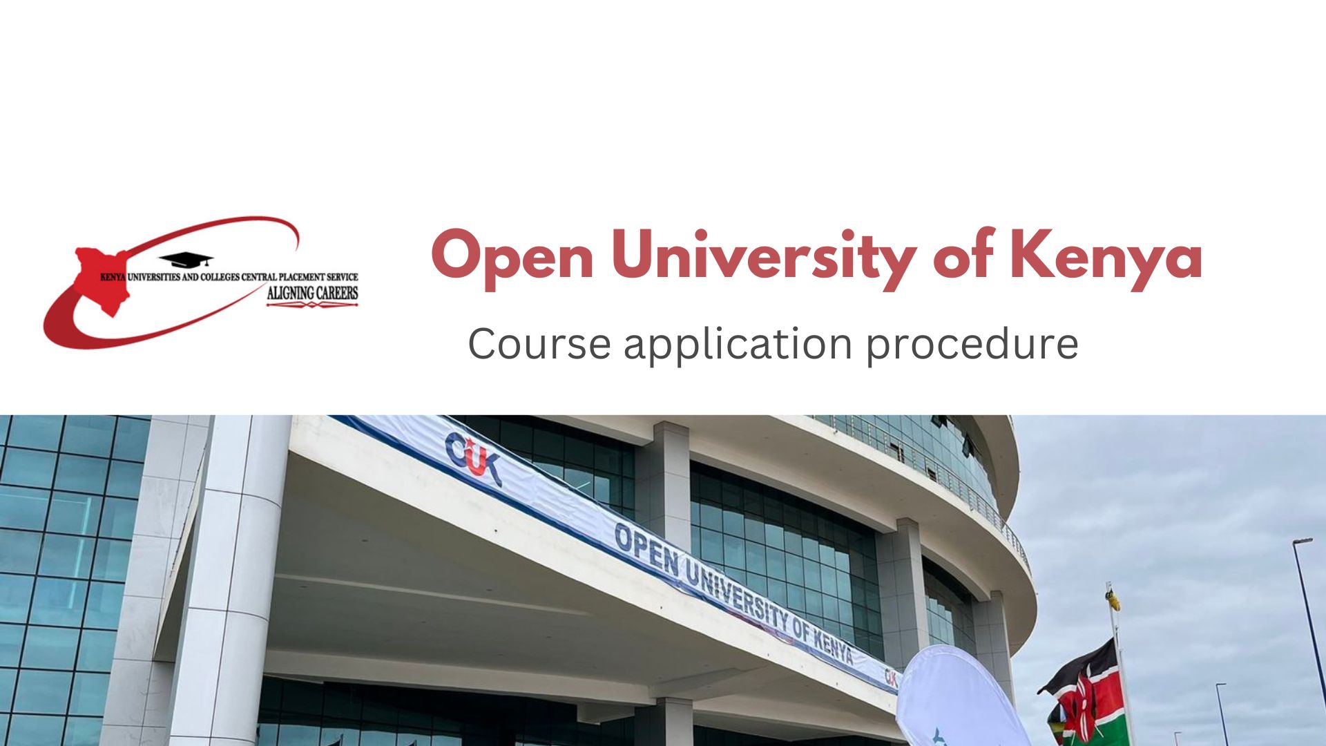 How to apply for Open University of Kenya course via KUCCPS portal
