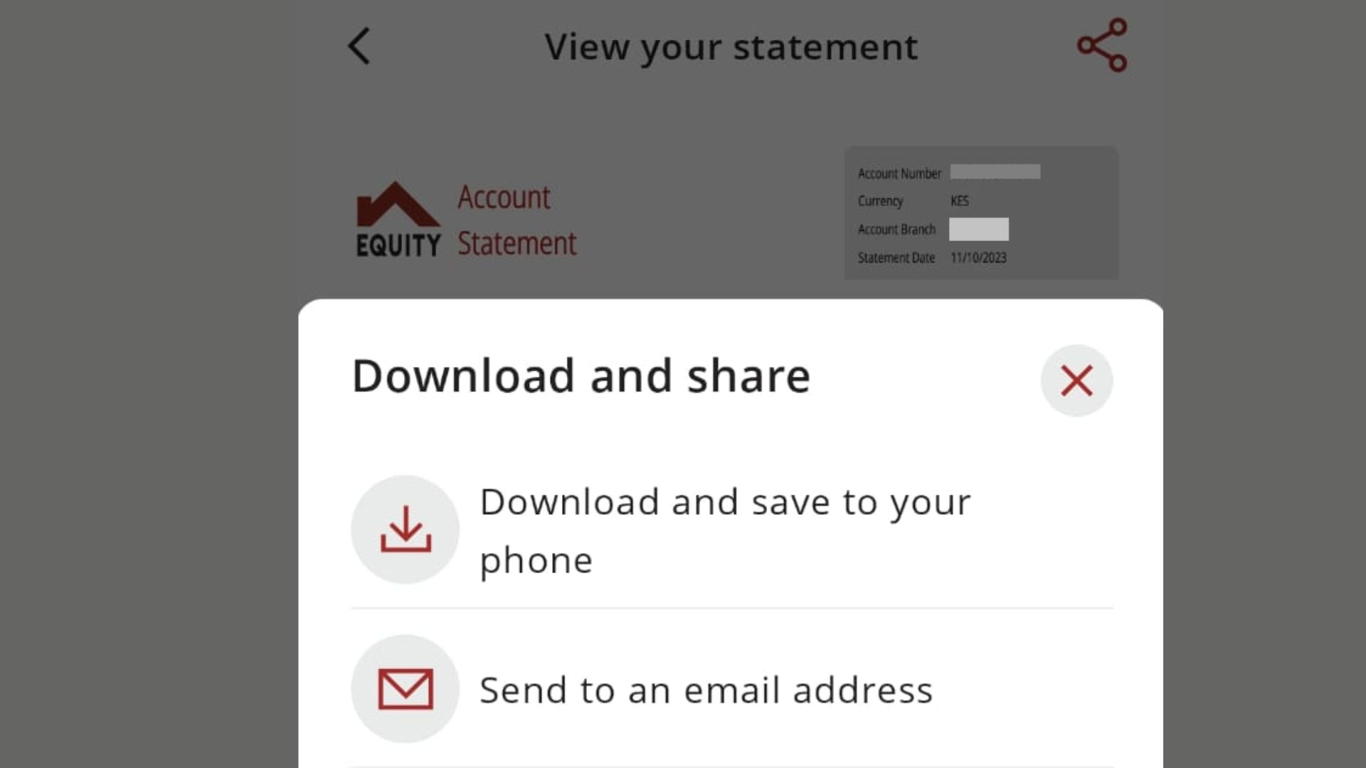 Download equity bank account statement online and get it via email or pdf
