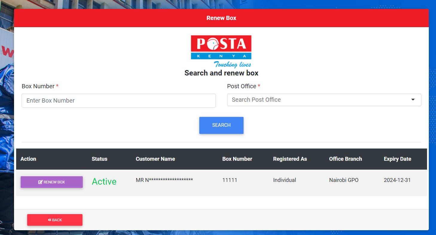 Applying for new or Renew a PO Box number Using eCitizen